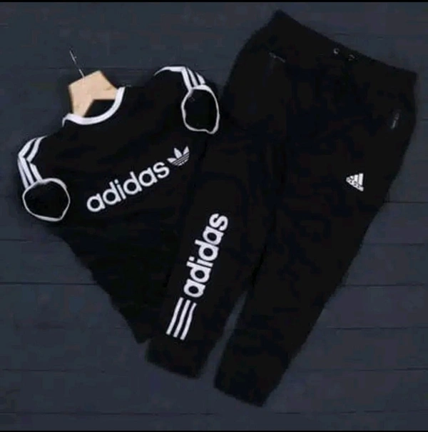 Printed Track Suit for Men - Black, S
