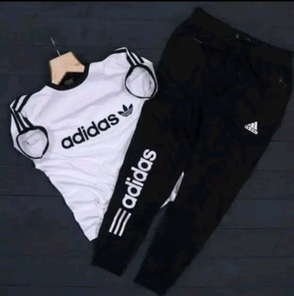 Printed Track Suit for Men - White, XL