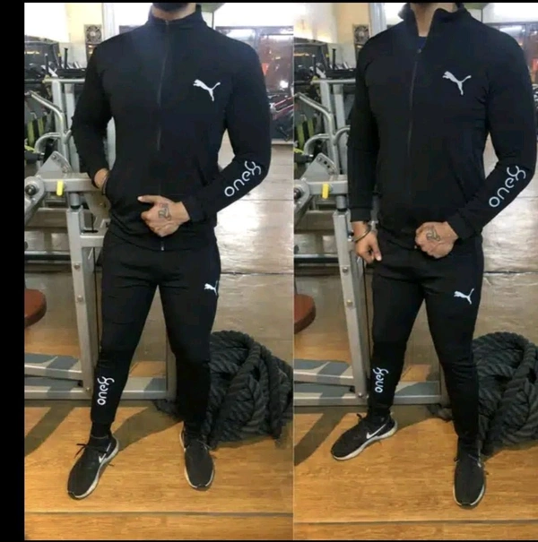Cotton Blend Tracksuit for Men - Black, S