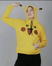 Woolen Hoodie for Women - Yellow, XL