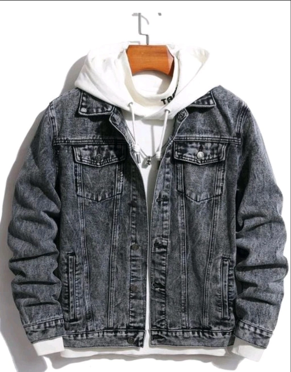 Unisex Denim Jacket - Gray, M