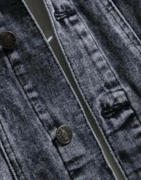 Unisex Denim Jacket - Gray, XL