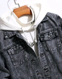 Unisex Denim Jacket - Gray, XL