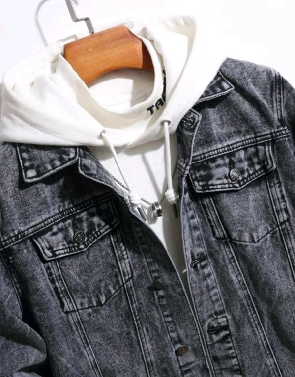 Unisex Denim Jacket - Gray, XL