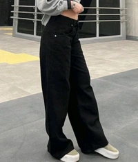 Cotton Jeans for Women (Black, 30) - Black, 30