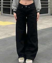 Cotton Jeans for Women (Black, 30) - Black, 30
