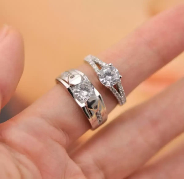 Alloy Ring Set - Adjustable, Silver