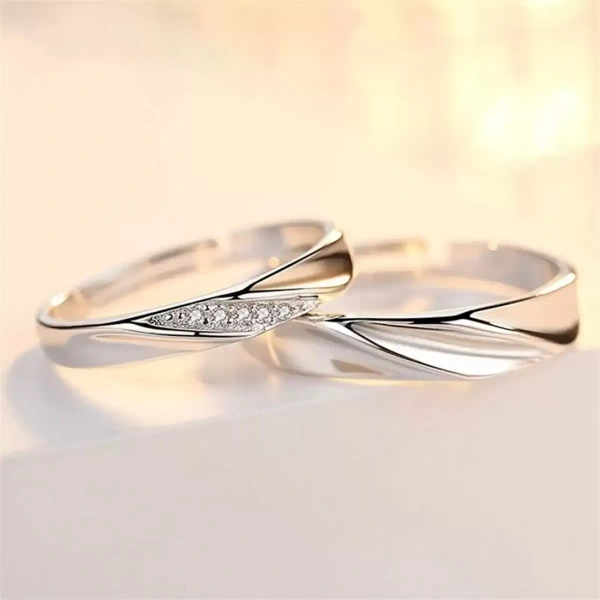 Alloy Ring Set - Adjustable, Silver