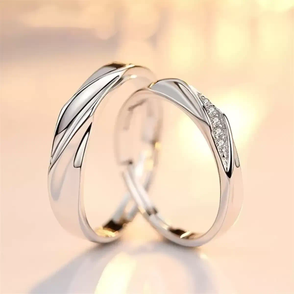 Alloy Ring Set - Adjustable, Silver
