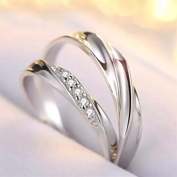 Alloy Ring Set - Adjustable, Silver