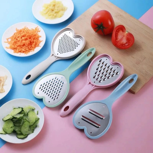 (Set of 4) Heart Grater Set & Slicer: The All-in-One Tool for Effortless Fruit, Veggie, and Cheese Prep!