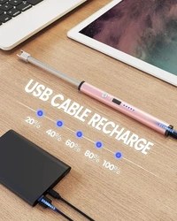 Electric Lighter - USB Rechargeable - 360 Degree Flexible Rotation, Electrical Lighter