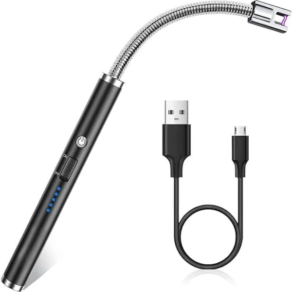 Electric Lighter - USB Rechargeable - 360 Degree Flexible Rotation, Electrical Lighter