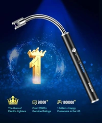 Electric Lighter - USB Rechargeable - 360 Degree Flexible Rotation, Electrical Lighter