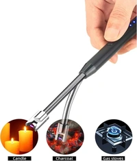 Electric Lighter - USB Rechargeable - 360 Degree Flexible Rotation, Electrical Lighter
