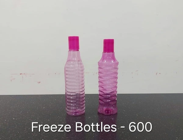 6-Piece Multicolour Plastic Fridge Bottle Set - 600ML Each