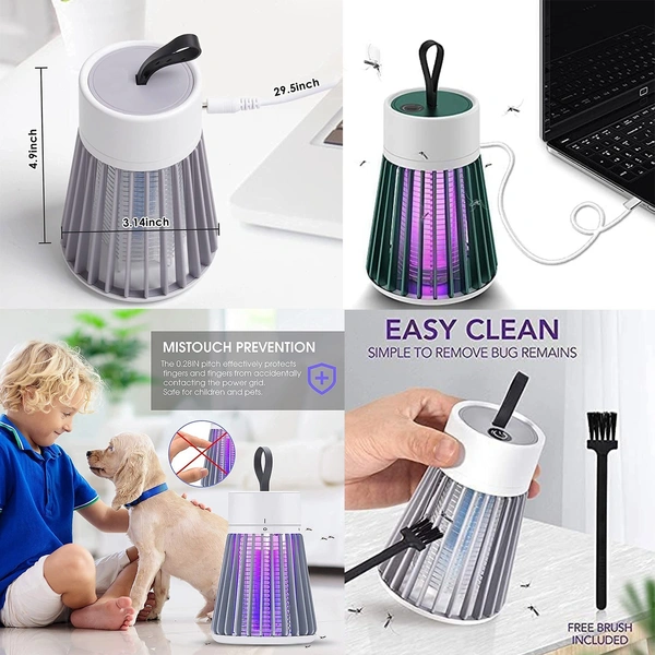 (2 USB Lamp Free) Mosquito Killer Lamp – Dual-Action Bug Trap & Portable Zapper, Ideal for Camping & Indoor Use