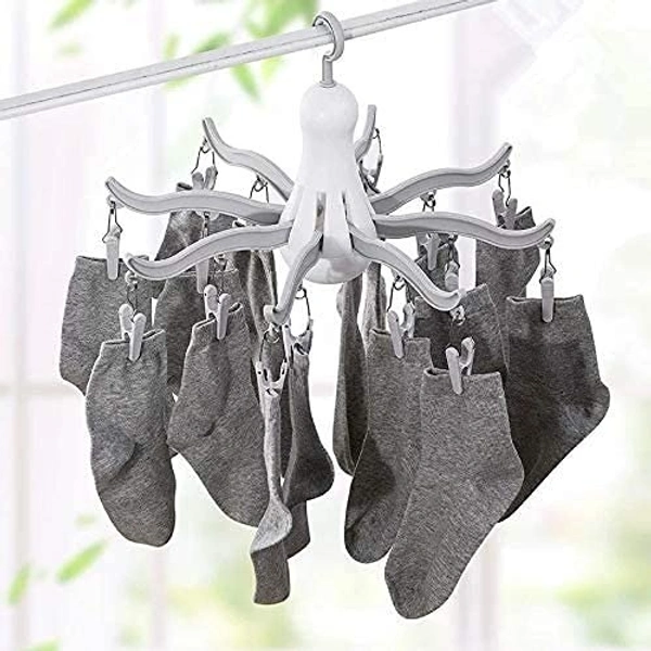 Octopus Hanger Clip With 24 Clip Multicolour 1 Pcs