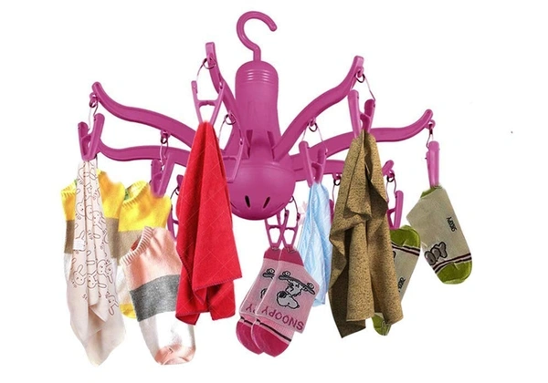 Octopus Hanger Clip With 24 Clip Multicolour 1 Pcs