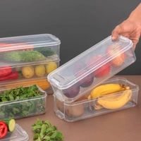 3-Piece Stackable Fridge Organizer Set with Lids – 1500ML Plastic Storage Containers for Vegetables, Fruits, and More – Ideal for Fridge & Freezer - 