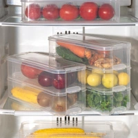 3-Piece Stackable Fridge Organizer Set with Lids – 1500ML Plastic Storage Containers for Vegetables, Fruits, and More – Ideal for Fridge & Freezer - 