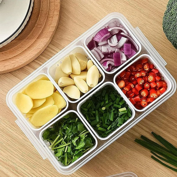 Fridge Storage Box & Freezer Storage Container – Kitchen Storage Set for Vegetables, Draining Crisper, Refrigerator Food Box (1 PC)