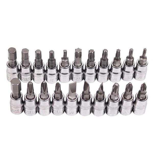 1/4 Inch Socket Combination Repair Tool Kit - 46 Pcs Set (Red)