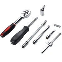 1/4 Inch Socket Combination Repair Tool Kit - 46 Pcs Set (Red)
