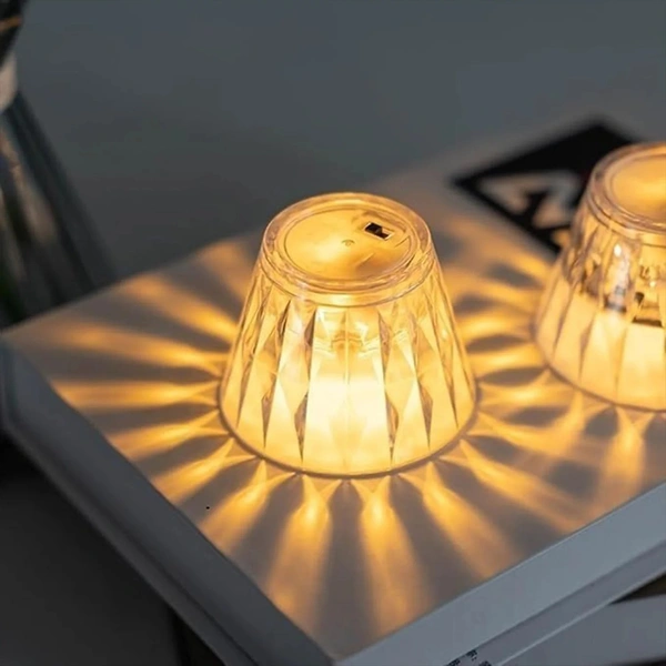 (Pack of 2) Cup Shape Crystal Table Lamp