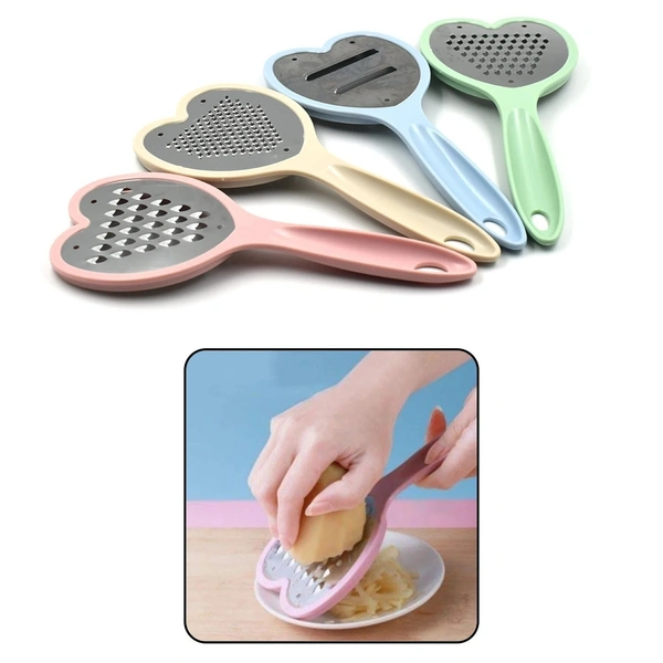 (Set of 4) Heart Grater Set & Slicer: The All-in-One Tool for Effortless Fruit, Veggie, and Cheese Prep!