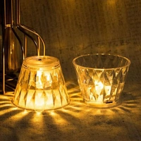 (Pack of 2) Cup Shape Crystal Table Lamp