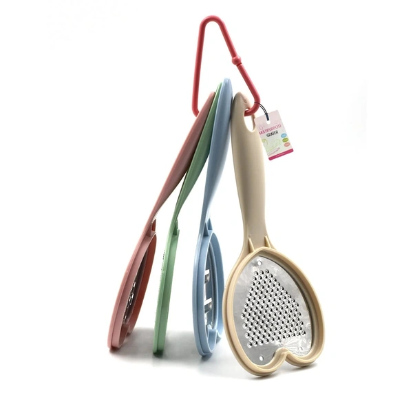 (Set of 4) Heart Grater Set & Slicer: The All-in-One Tool for Effortless Fruit, Veggie, and Cheese Prep!