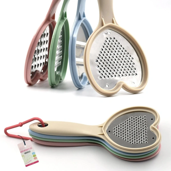(Set of 4) Heart Grater Set & Slicer: The All-in-One Tool for Effortless Fruit, Veggie, and Cheese Prep!