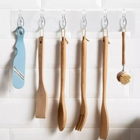 6 Hook - Adhesive Transparent Heavy Duty Wall Hook | Hooks Strip for Wall
