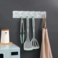 6 Hook - Adhesive Transparent Heavy Duty Wall Hook | Hooks Strip for Wall
