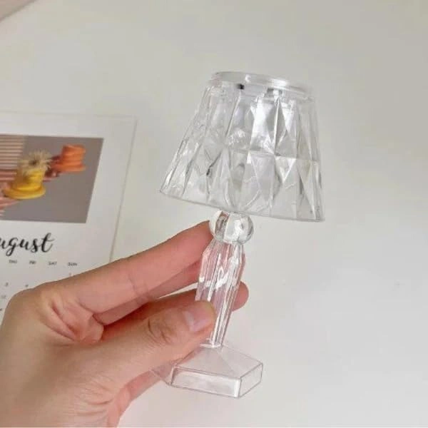 (Pack of 2) LED Table Lamp Mini Projection Lamp for Night Light - Transparent