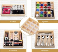 6 Pcs Adjustable Stretchable Interlocking Drawer Clapboard Divider/Grid Closet Sorting Partition/Plastic Strips Separators Cabinet Storage Box Socks/Makeup
