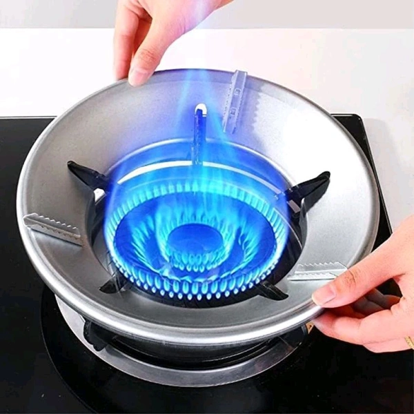(Pack of 1) Gas Stove Stand, Gas Saver Burner Stand, Gas Stove Energy Saving Device 5 kg Roaster (Silver) - Silver