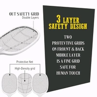 2-in-1-Mosquito Racket Rechargeable Battery Handheld Fly Swatter-(Including Stand)