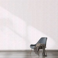 (Pack of 5) 3D Brick White Wallpaper PE Foam self Adhesive Brick Design Wall Stickers DIY Wallpaper for Home Hotel, Living Room, Bedroom, Cafe Deco White - White