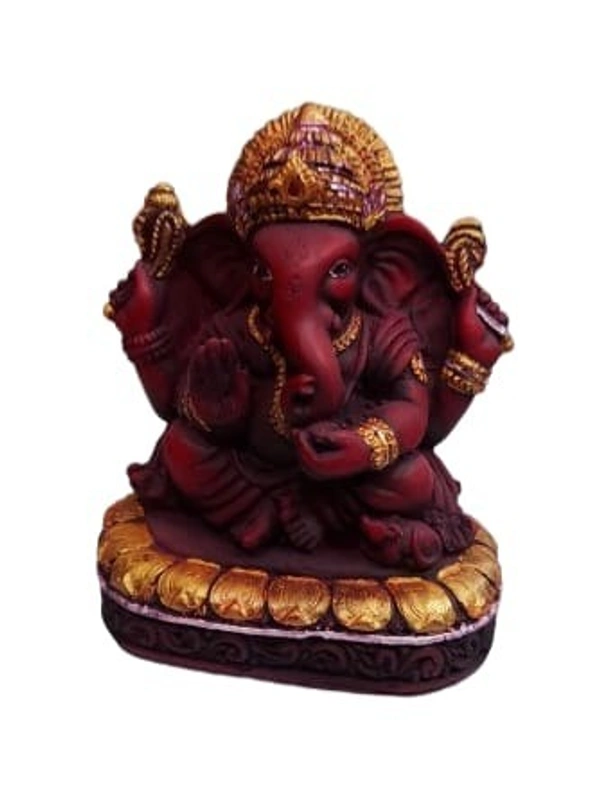 MOI Ganesh  - L 3.5 x B 2 x H 4 Inch., Polyresin, 342 gms.