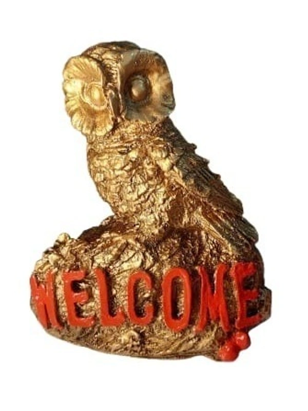 MOI Welcome Owl - L 3 x B 3 x H 6 Inch., Polyresin, 600 gms.