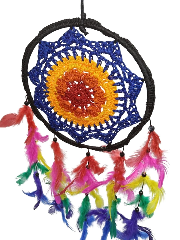 MOI Multicolours Dream Catcher  - Diameter - 6 Inches., Thread