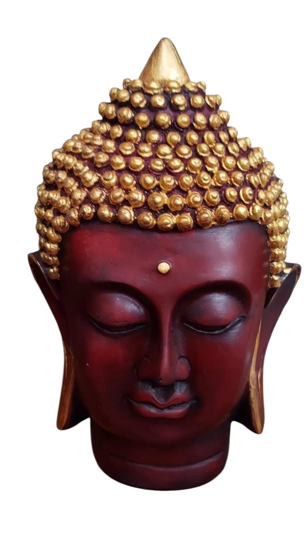 MOI Buddha Head - L 3 x B 3 x H 6 Inch., Polyresin, 550 gms.
