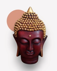 MOI Buddha Head - L 3 x B 3 x H 6 Inch., Polyresin, 550 gms.