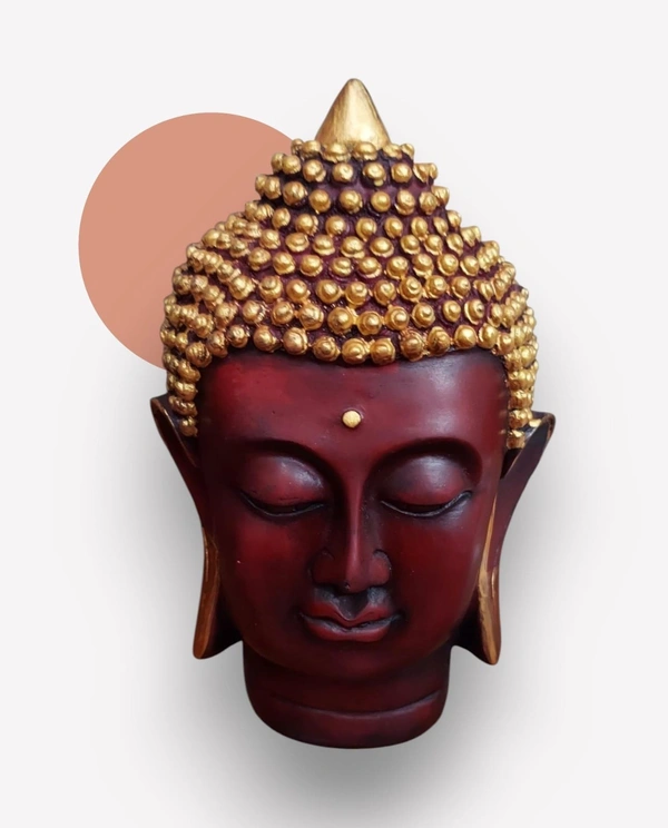 MOI Buddha Head - L 3 x B 3 x H 6 Inch., Polyresin, 550 gms.
