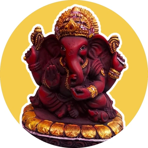 MOI Ganesh  - L 3.5 x B 2 x H 4 Inch., Polyresin, 342 gms.