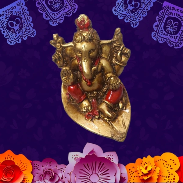 MOI Ganesh - Height - 2.5 Inches, Polyresin, Box
