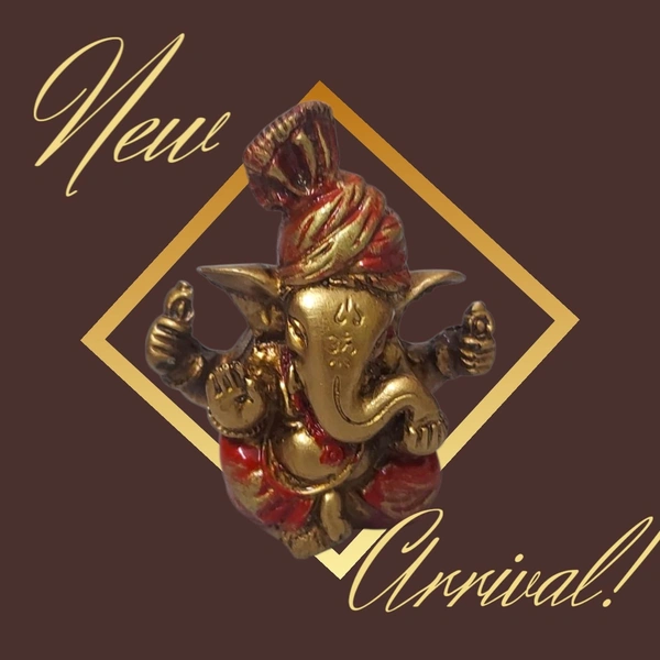MOI Ganesh - Height - 2.5 Inches., Polyresin, 70 Gms,, Box