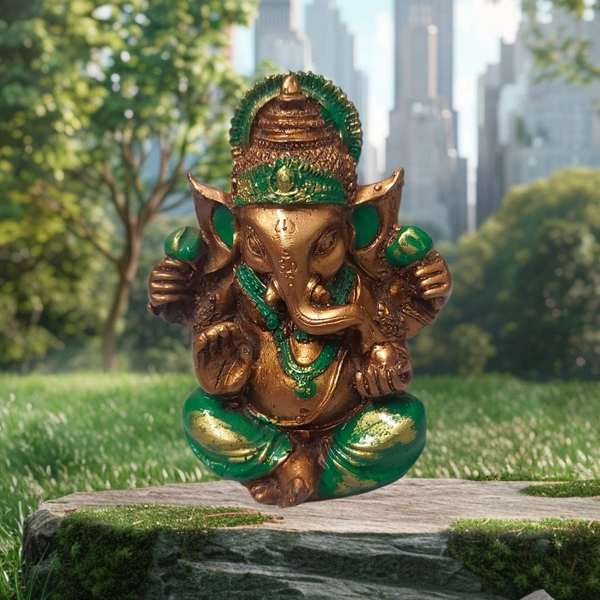 MOI Ganesh - Height - 3.5 Inches., Polyresin, Box